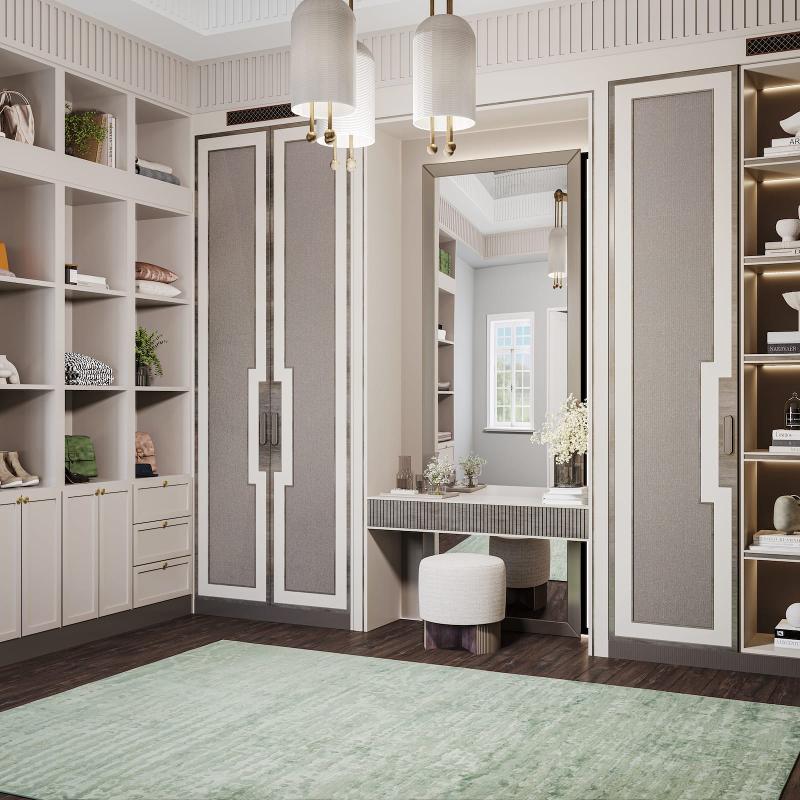 Streets of Paris IV Thyme rug room-image