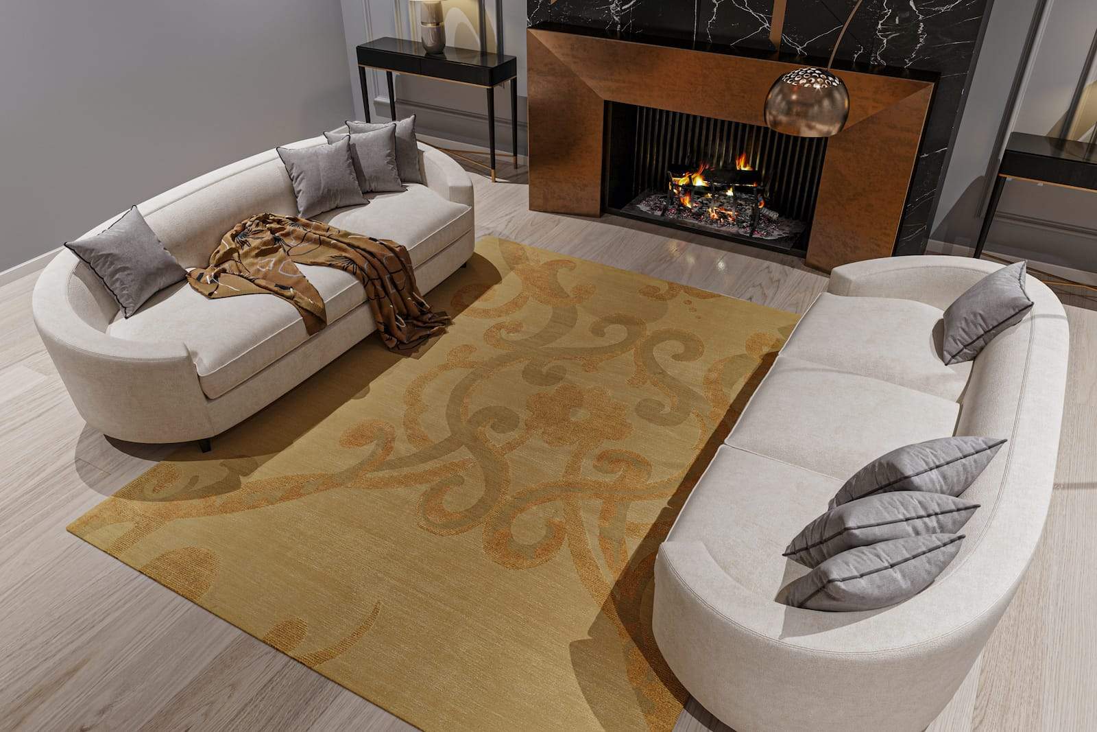 ASSUMED ARABESQUE BRULEE Product Tufenkian Artisan Carpets Lifestyle room-image