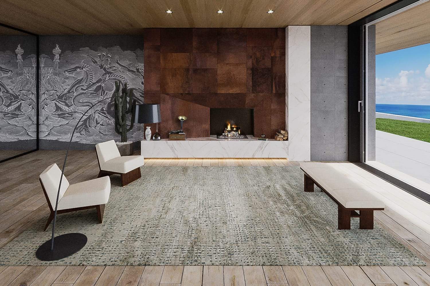 CHIAPAS ICE TAUPE Product Tufenkian Artisan Carpets room-image