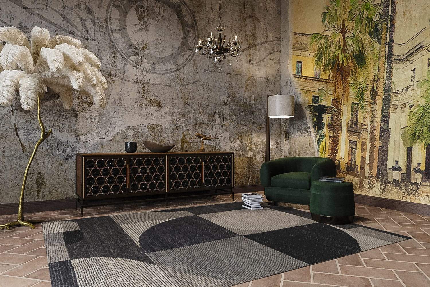 COSMOS GREYSCALE Product Tufenkian Artisan Carpets Lifestyle room-image