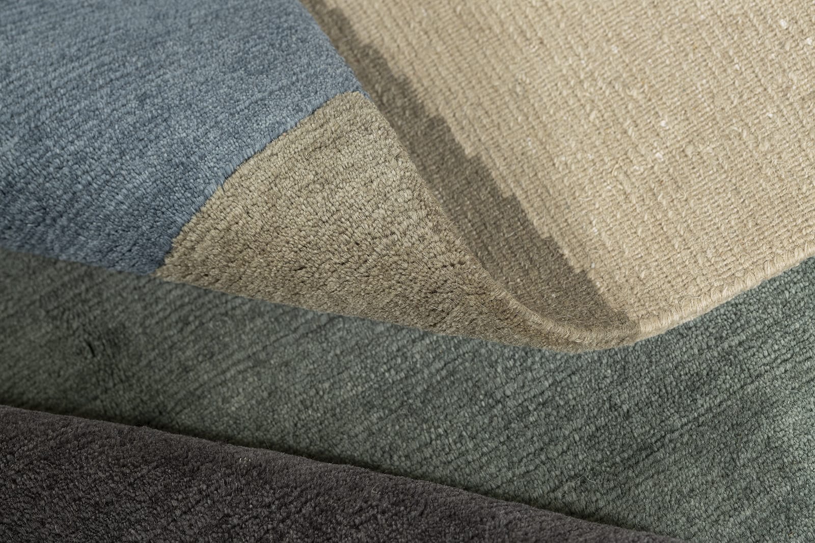 detail image of Crystal Slate Blue hand knotted area rug design by Tufenkian