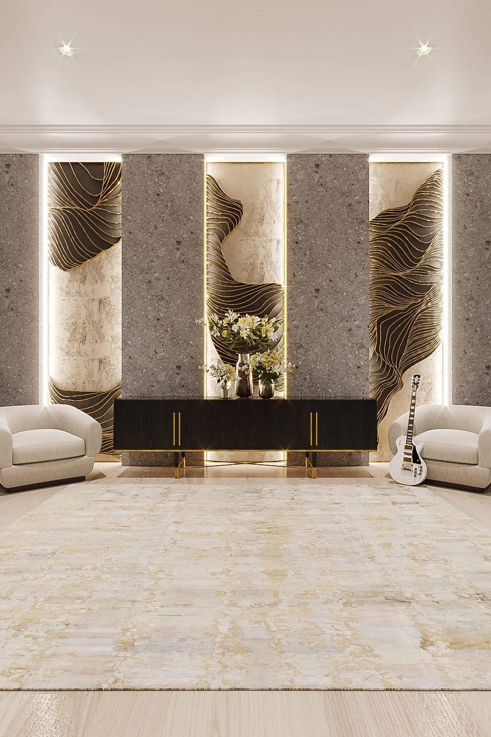DESERT II GREY GOLD Product Tufenkian Artisan Carpets Lifestyle room-image