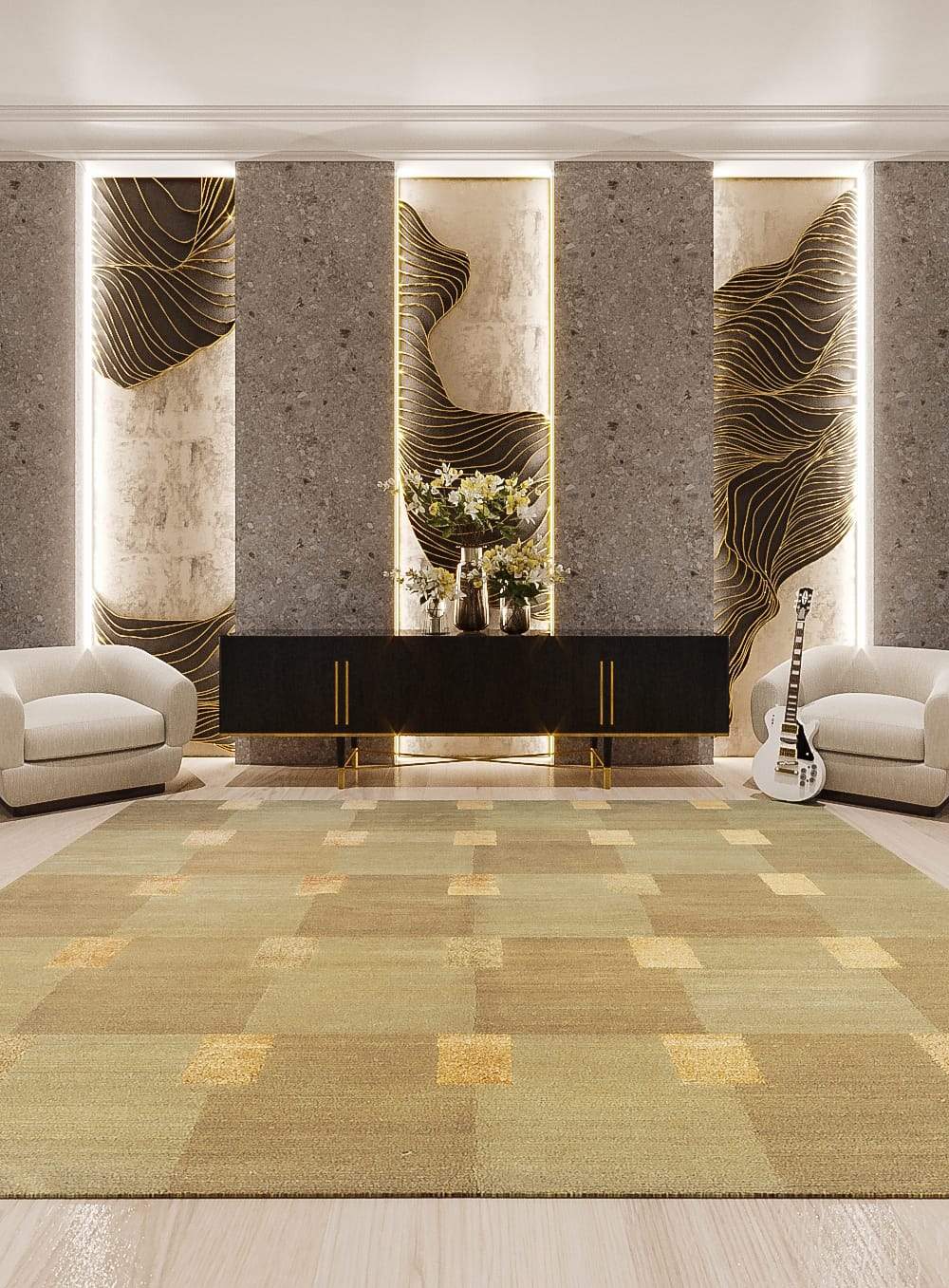 DOUBLE SQUARE SOAPSTONE Product Tufenkian Artisan Carpets Lifestyle room-image