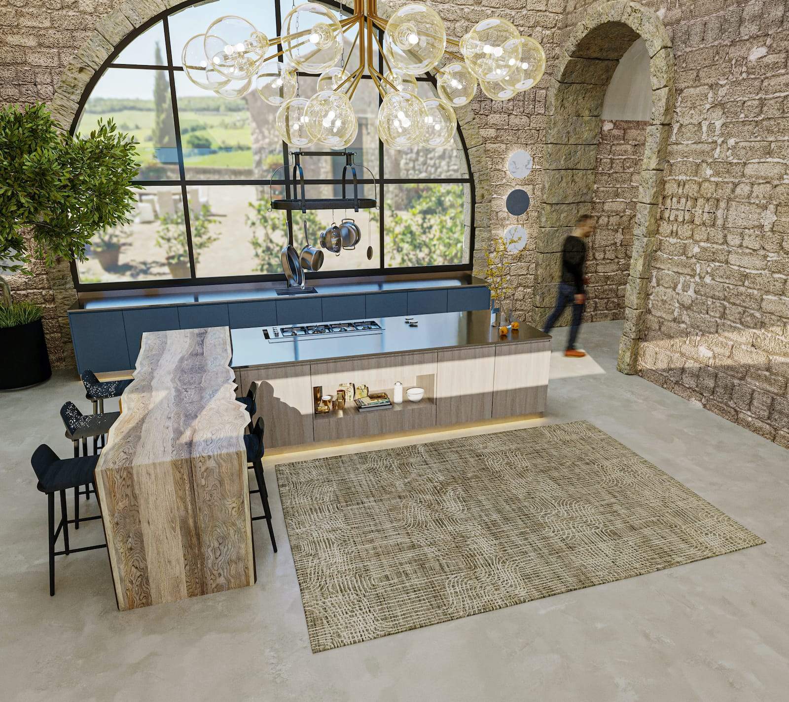 INTERSECT GOLDEN TAUPE Product Tufenkian Artisan Carpets Lifestyle room-image