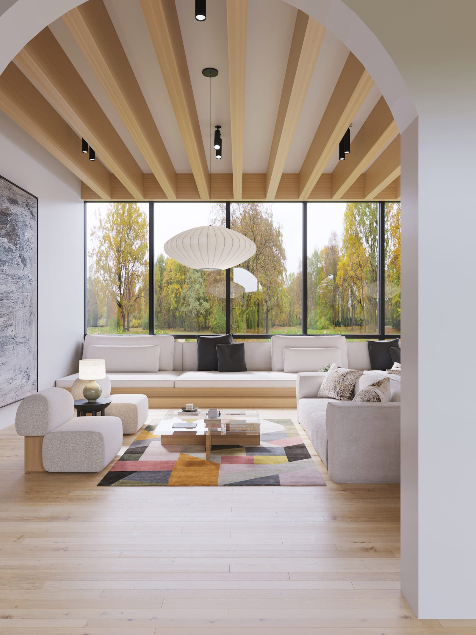 Kaleidoscope Pastel installed in a modern luxury home room-image