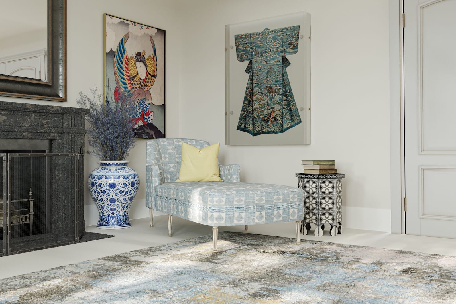 Installation of Niche Charcoal in a luxury sitting room-image