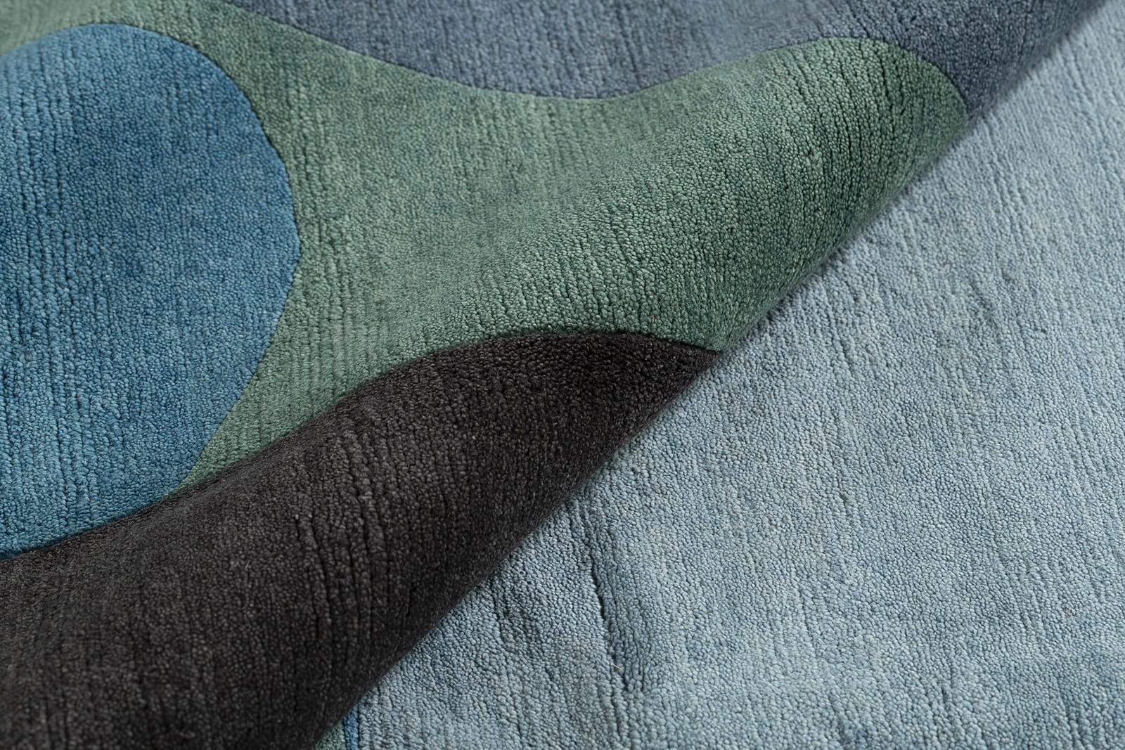 Detail image of Palisade Blue Wool Area Rug