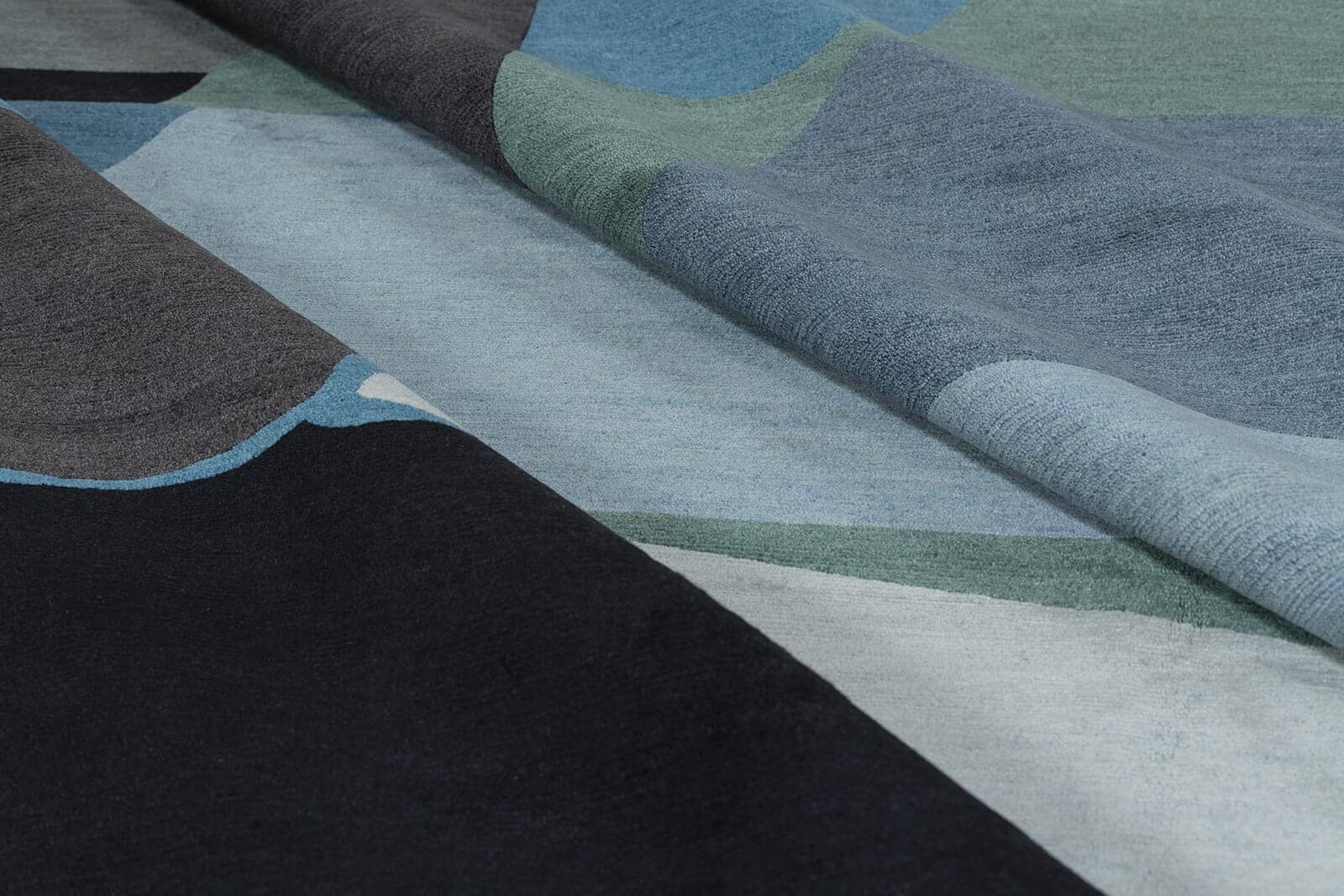 Detail image of Palisade Blue Wool Area Rug