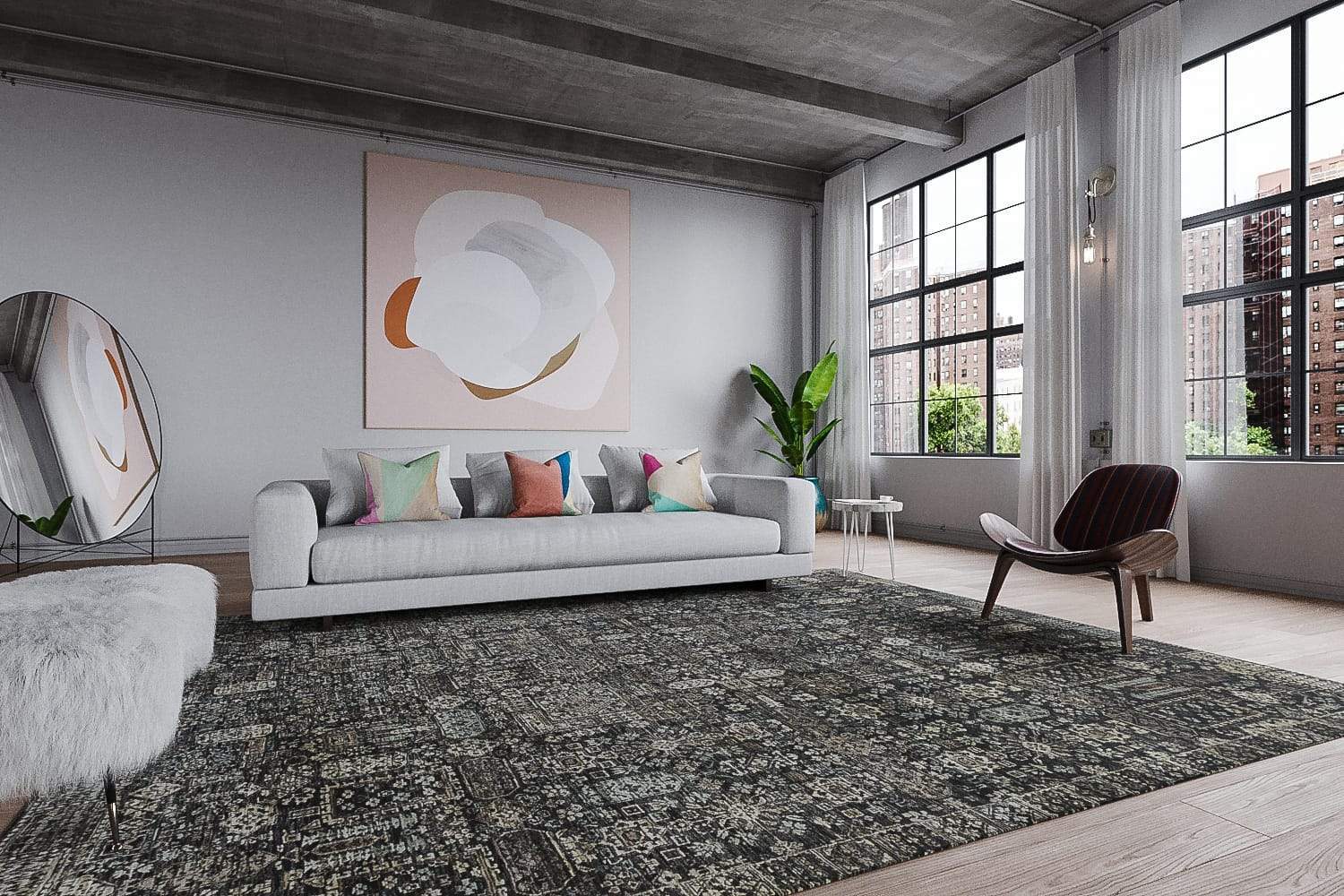 RANI CHARCOAL Product Tufenkian Artisan Carpets Lifestyle room-image