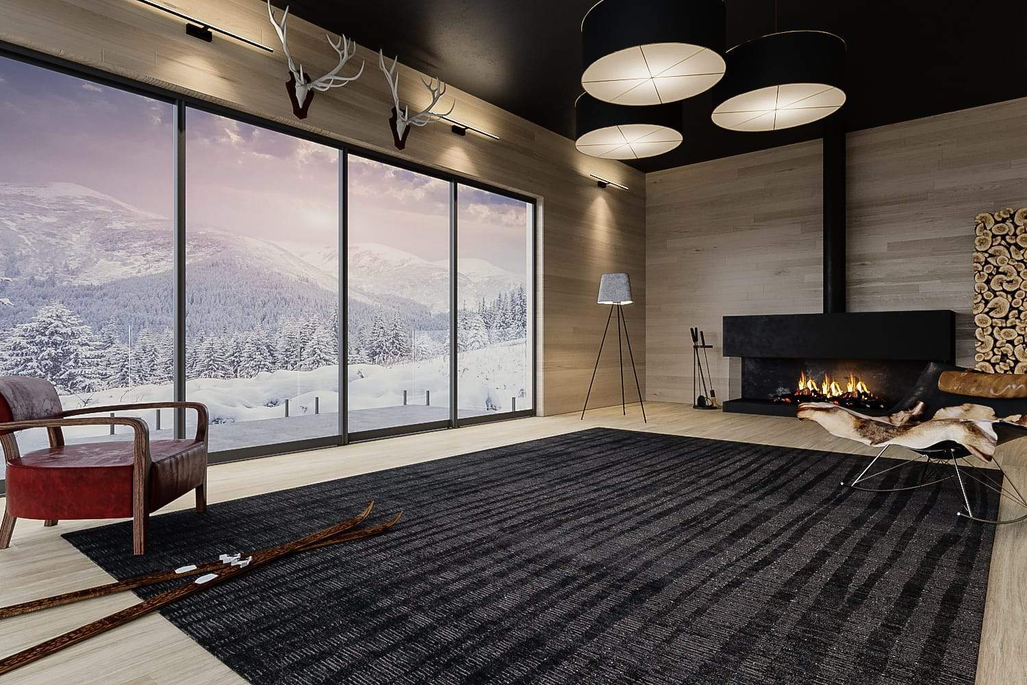 RAYS CHARCOAL Product Tufenkian Artisan Carpets Lifestyle room-image