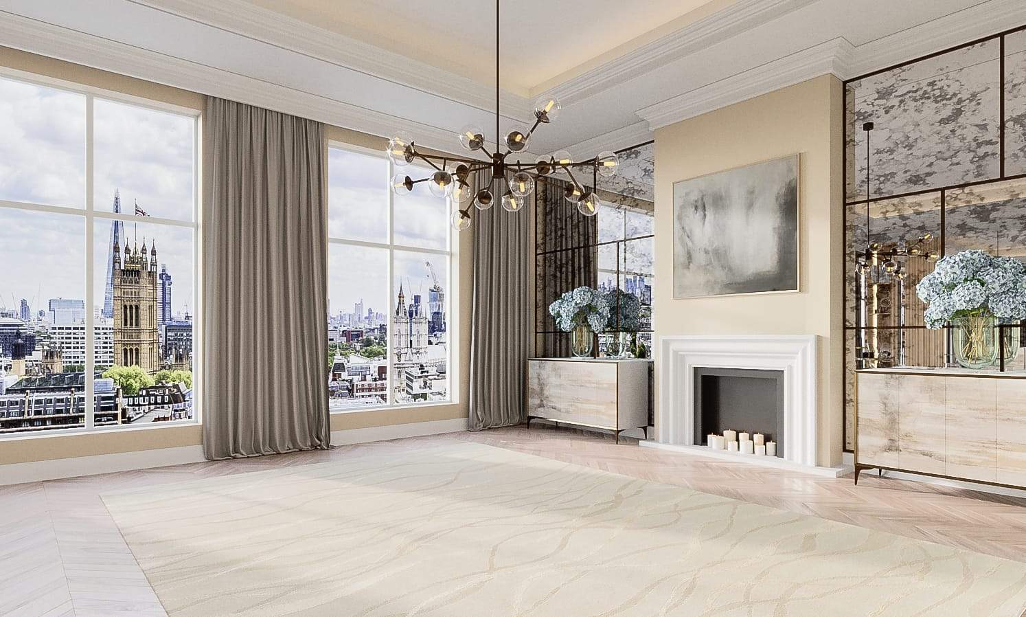 RIPPLE PLATINUM Product Tufenkian Artisan Carpets Lifestyle room-image