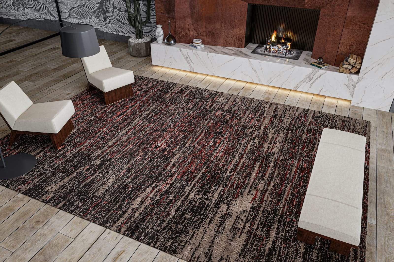 SANDSTONE TAUPE RED Product Tufenkian Artisan Carpets Lifestyle room-image