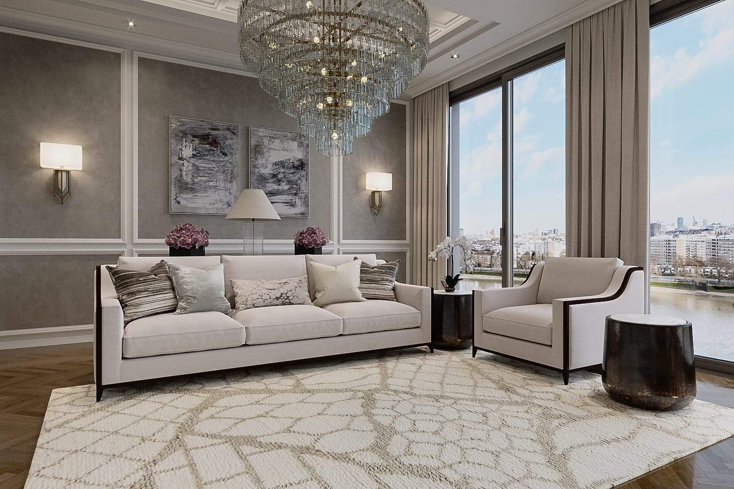 UROKO TAN Product Tufenkian Artisan Carpets Lifestyle room-image